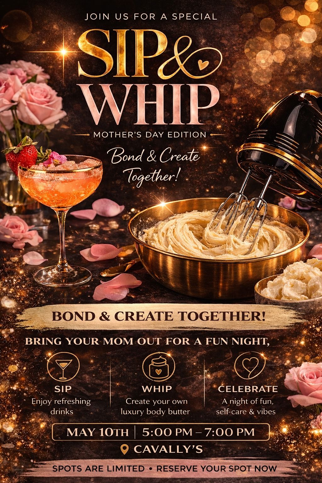 Sip & Whip Mother’s day Edition Event Annywhere workshop