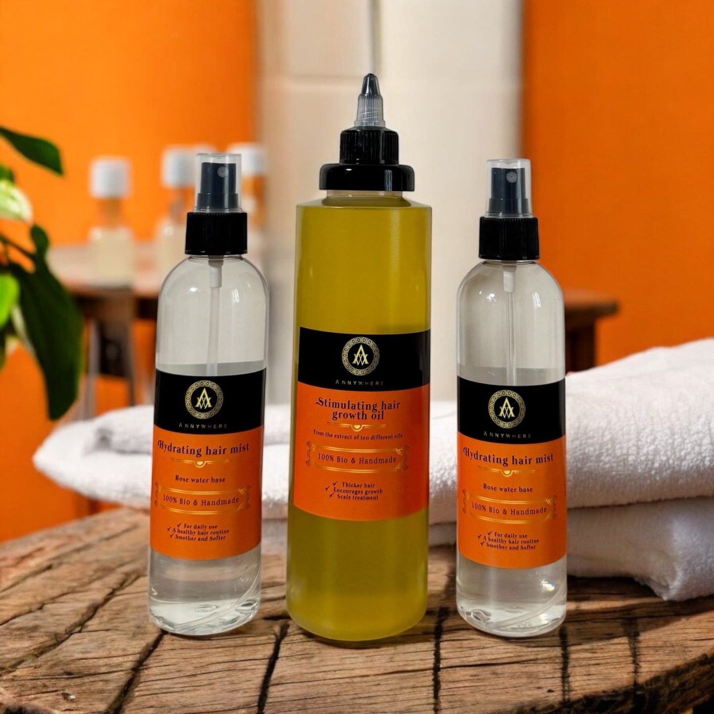 Oil & 2x Mist 8oz Bundle - 3 Bottles Hair bundle Annywhere 16oz Oil & 2x 8oz Mist