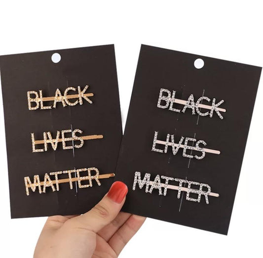 Black lives matter hair clips Annywhere 